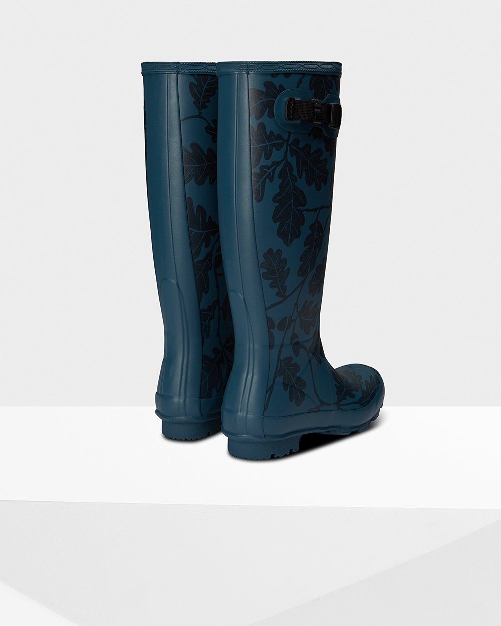 Hunter Mujer National Trust Print Norris Field - Botas de Lluvia Azules - 902-TPEHFW